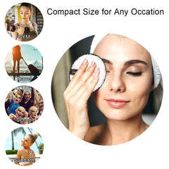 3Pcs Reusable Makeup Remover Pads Cotton Wipes Cosmetics Washable Towel