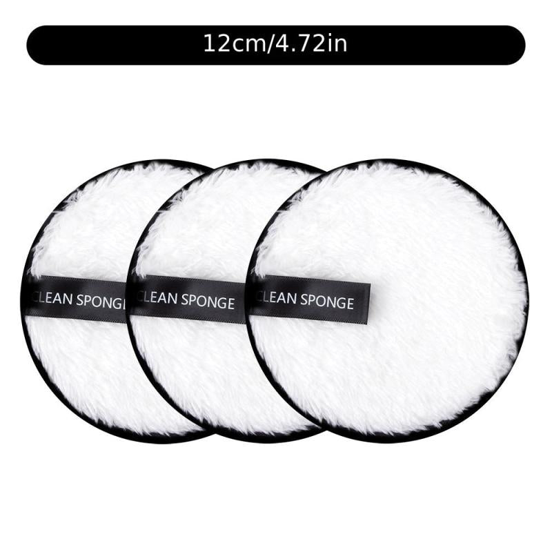 3Pcs Reusable Makeup Remover Pads Cotton Wipes Cosmetics Washable Towel