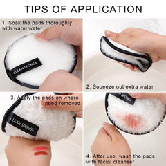 3Pcs Reusable Makeup Remover Pads Cotton Wipes Cosmetics Washable Towel