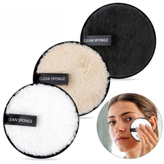 3Pcs Reusable Makeup Remover Pads Cotton Wipes Cosmetics Washable Towel