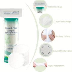 300 Count Rounds Makeup Remover Pads Hypoallergenic Lint