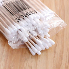 300pcs Disposable Cotton Swabs Double Round Tip Beauty Tools