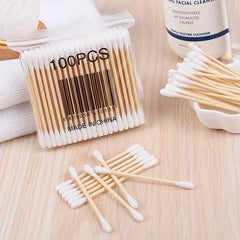 300pcs Disposable Cotton Swabs Double Round Tip Beauty Tools