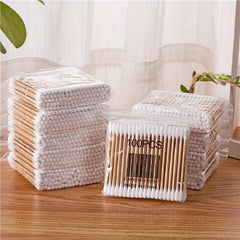 300pcs Disposable Cotton Swabs Double Round Tip Beauty Tools