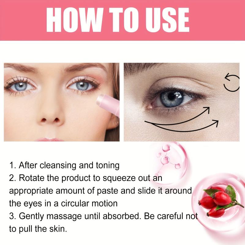 Rose Hip Eye Cream Stick Moisturizes & Tightens Skin Around Eyes