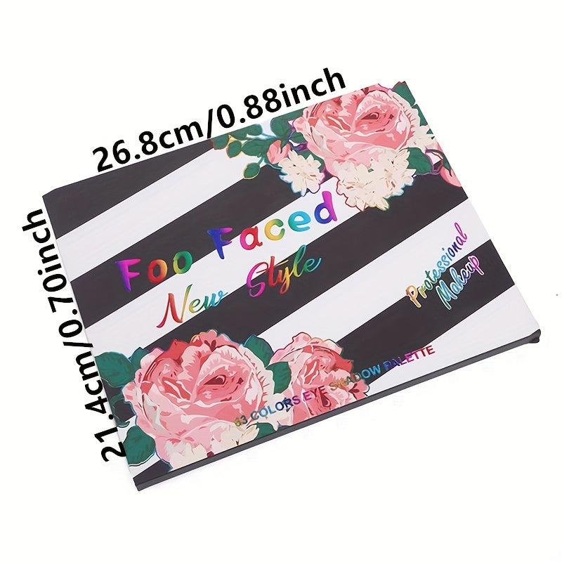 63-Color Pearly Matte Satin Eyeshadow Palette Punk Smokey Style Eye Makeup