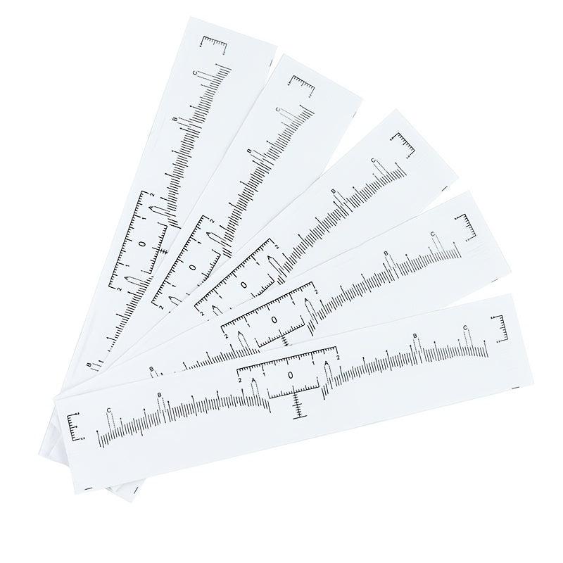 100pcs Disposable Eyebrow Ruler Stickers Tattoo Microblading Adhesive Stencil