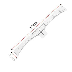 100pcs Disposable Eyebrow Ruler Stickers Tattoo Microblading Adhesive Stencil
