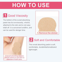 10pcs Sweat Absorbing Patches Elastic Cotton Underarm Sweat Pads