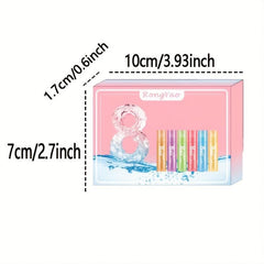 6pcs Fruity Lip Balm Set - Long Lasting Moisturizing - Great Gift for Halloween