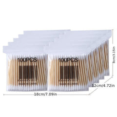 1000pcs Double Head Swabs Household Round Head Disposable Ear Cleaning Swab