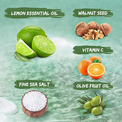 Organic Lemon Body Scrub with Dead Sea Salt - Exfoliating and Nourishing