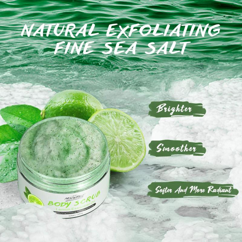 Organic Lemon Body Scrub with Dead Sea Salt - Exfoliating and Nourishing