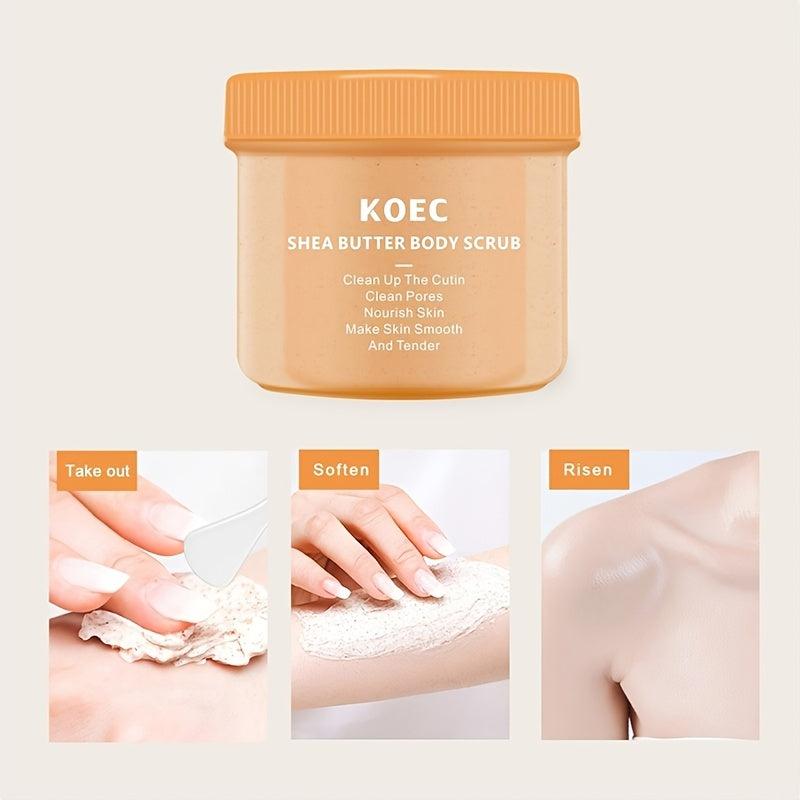 Shea Butter Body Scrub Exfoliates and Cleanses Skin - 280g