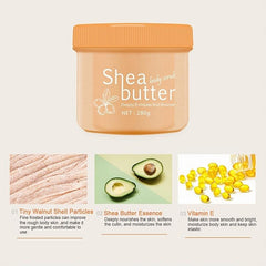 Shea Butter Body Scrub Exfoliates and Cleanses Skin - 280g