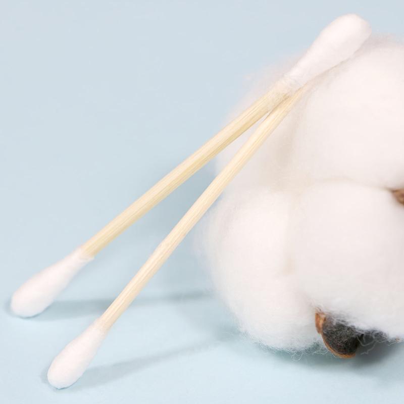 500 Double Headed Wooden Sticks for Ear Makeup Cleaning