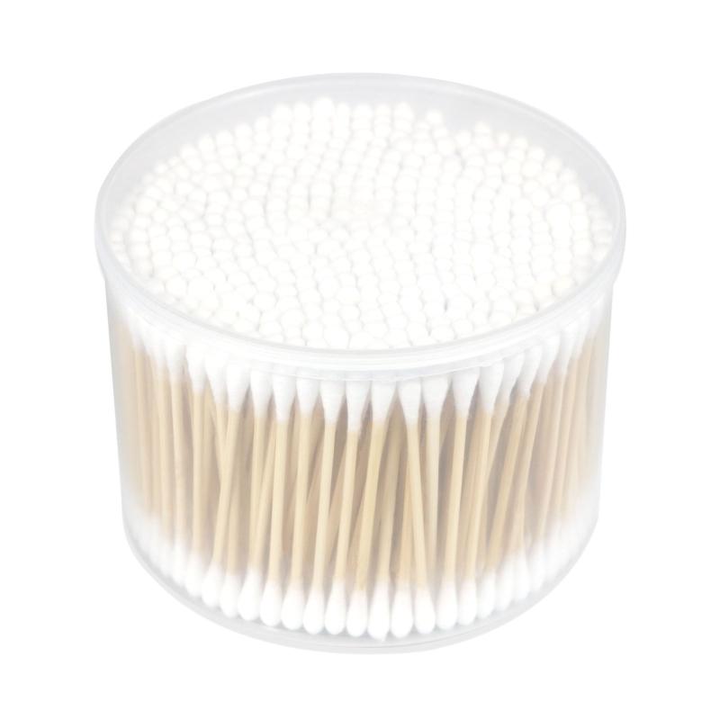 500 Double Headed Wooden Sticks for Ear Makeup Cleaning