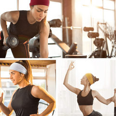Sweat Absorbent Fitness Headband Solid Color Yoga Headband