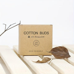 100 200 Count Bamboo Cotton Swabs Round Organic Cotton Swab