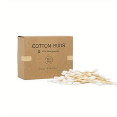 100 200 Count Bamboo Cotton Swabs Round Organic Cotton Swab