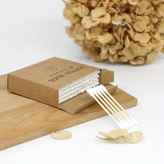 100 200 Count Bamboo Cotton Swabs Round Organic Cotton Swab