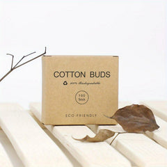 100 200 Count Bamboo Cotton Swabs Round Organic Cotton Swab