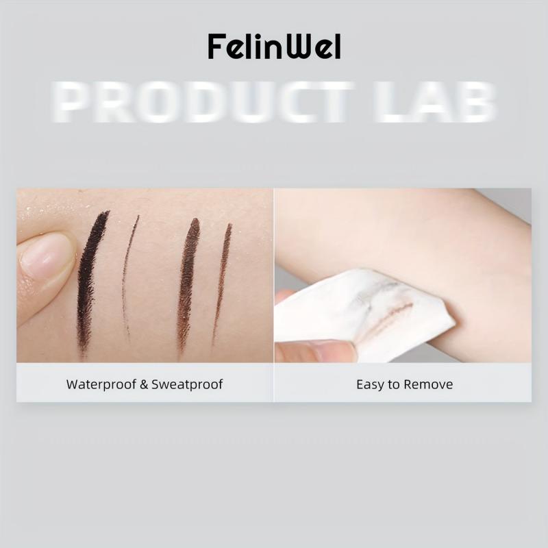 2 Pcs Gel Eyeliner Set Waterproof Long Lasting High Pigmented Smudge Proof