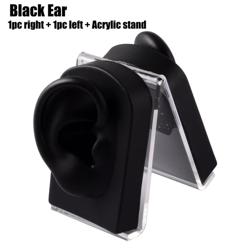3pcs Soft Silicone Ear Models Piercing Practice Display Models