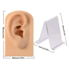 3pcs Soft Silicone Ear Models Piercing Practice Display Models