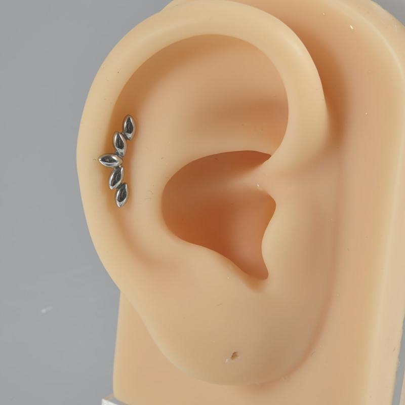 3pcs Soft Silicone Ear Models Piercing Practice Display Models