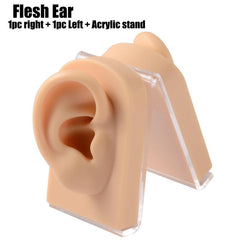 3pcs Soft Silicone Ear Models Piercing Practice Display Models