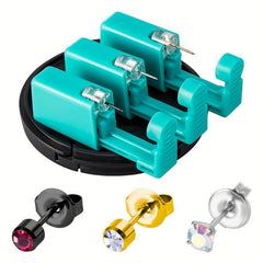Safety Ear Piercing Gun Golden Plated Silver Disposable Piercing Kit