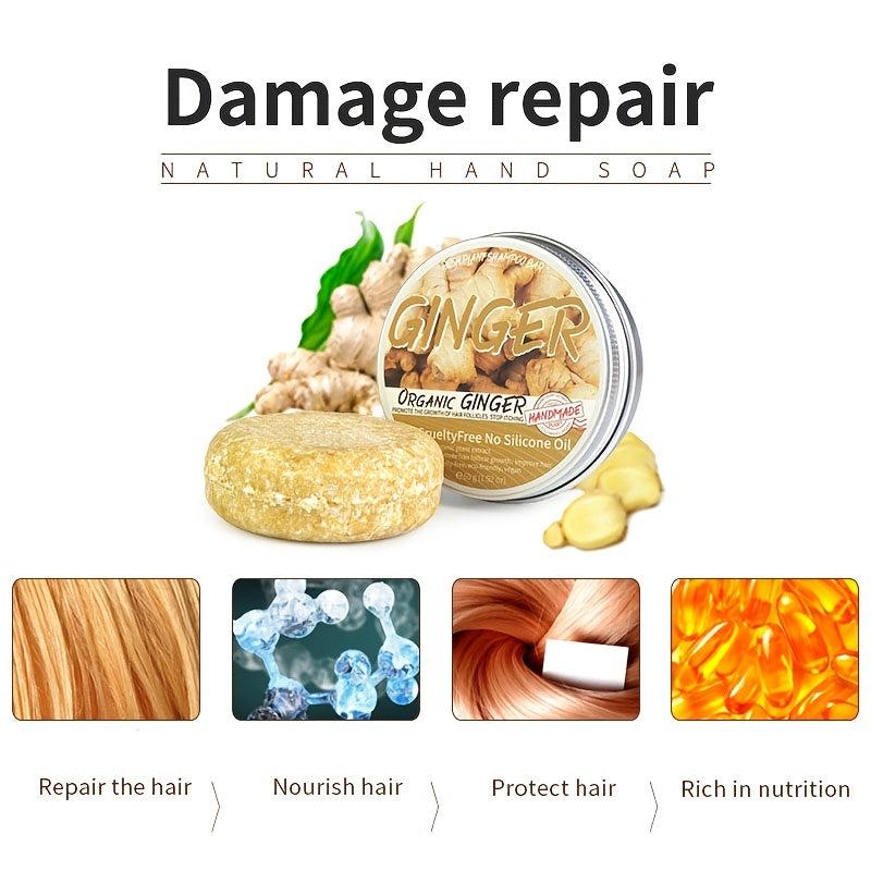 Ginger Hair Growth Shampoo Bar Natural Organic Promotes Hair Growth