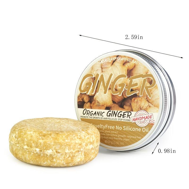 Ginger Hair Growth Shampoo Bar Natural Organic Promotes Hair Growth