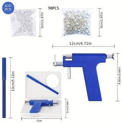 98pcs Professional Ear Piercing Tool Set for Navel Nose & Ear Piercings