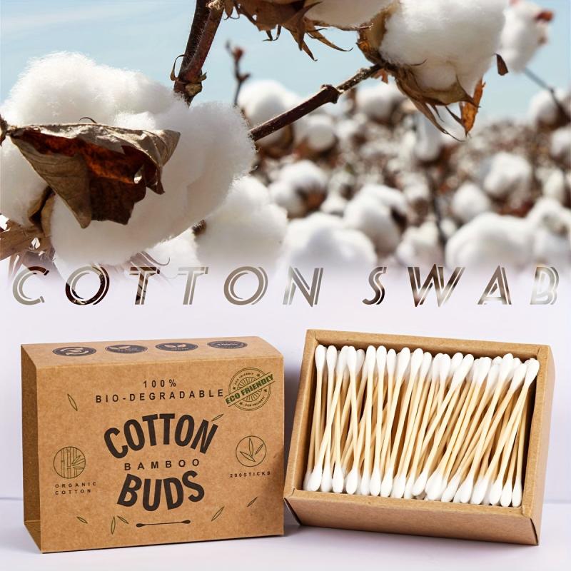 Biodegradable Bamboo Cotton Swabs 200 Count