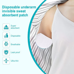 60pcs Armpit Sweat Pads Disposable Underarm Absorption Sweat Pad