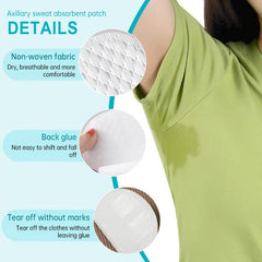 60pcs Armpit Sweat Pads Disposable Underarm Absorption Sweat Pad
