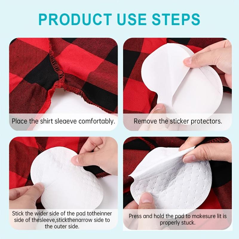 60pcs Armpit Sweat Pads Disposable Underarm Absorption Sweat Pad