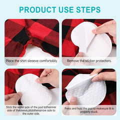 60pcs Armpit Sweat Pads Disposable Underarm Absorption Sweat Pad