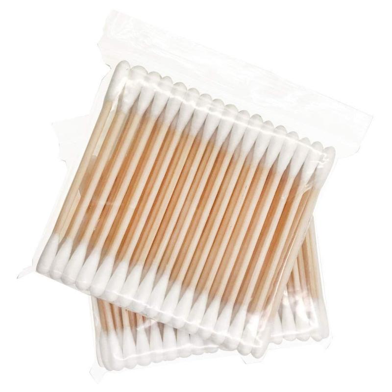 100 Bamboo Swabs Biodegradable Wooden Buds Portable For Travel
