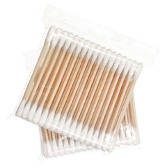 100 Bamboo Swabs Biodegradable Wooden Buds Portable For Travel