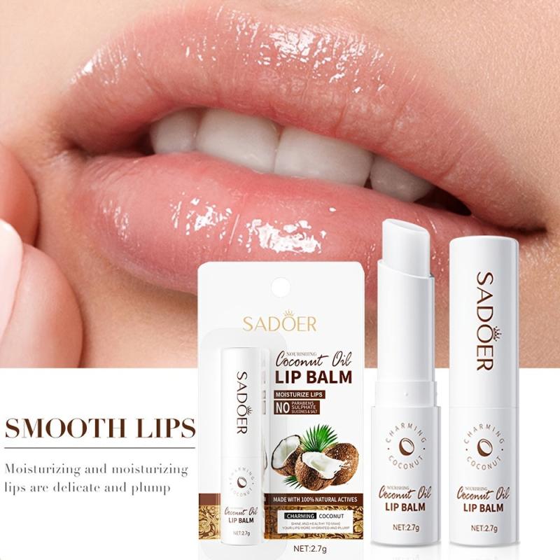 Coconut Lip Balm Hydrating Nursing Lipstick for Dry Cracked Lips