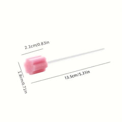 100pcs Disposable Oral Care Sponge Swab Tooth Cleaning Mouth Swabs