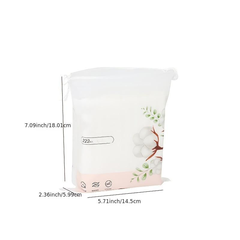 222 Pcs Disposable Makeup Remover Pads - Three Layer Thickened Soft Pads
