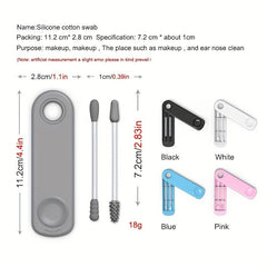 Reusable Cotton Swabs Silicone Swabs Double Head
