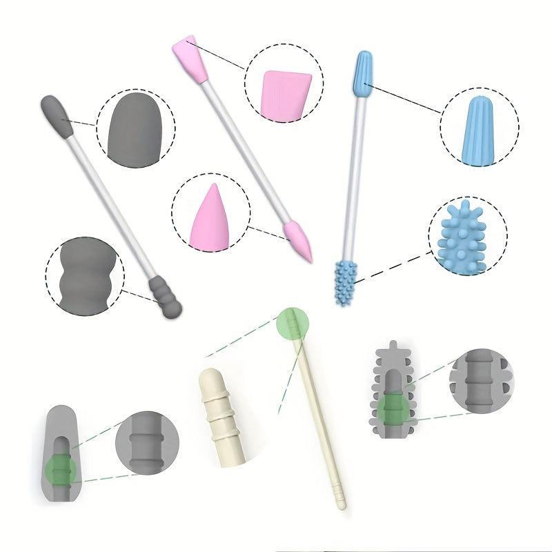 Reusable Cotton Swabs Silicone Swabs Double Head