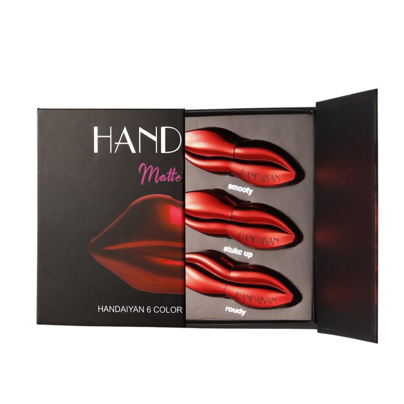 6Pcs Matte Lipstick Set High Pigmented Velvet Matte Finish Lip Gloss