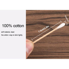 500PCS Double Head Cotton Swabs Wooden Handle Eyelash Extension Glue Removal