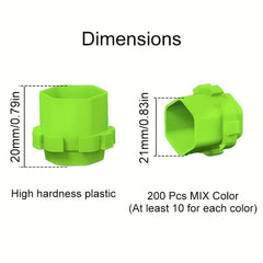 100ml Tattoo Ink Caps Disposable Honeycomb Pigment Holders Multiple Colors
